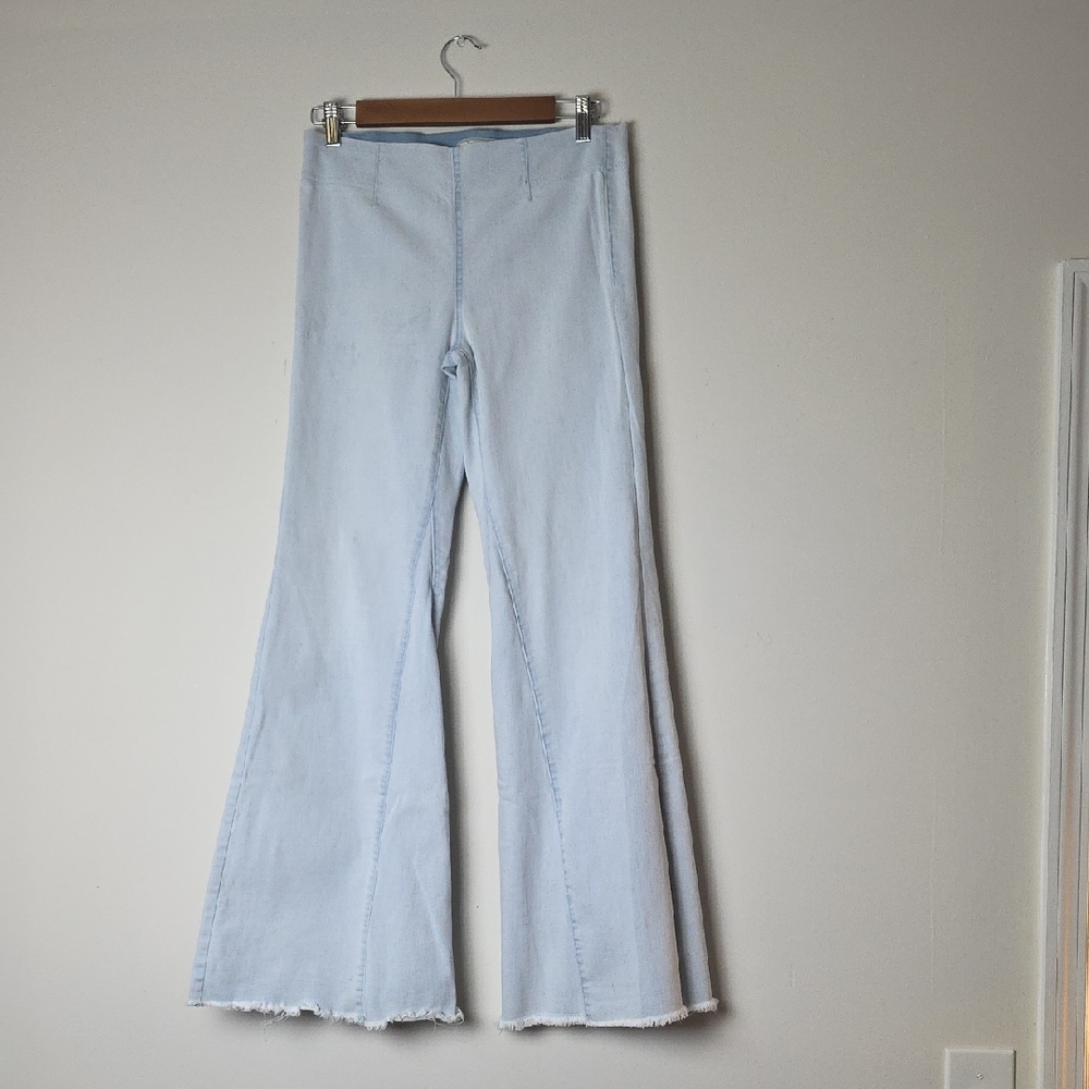 Free People Light Blue Wide Leg Jeans